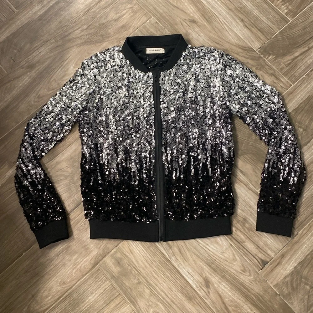 Anna-Kaci Sequin Bomber Jacket - Picture 1 of 2